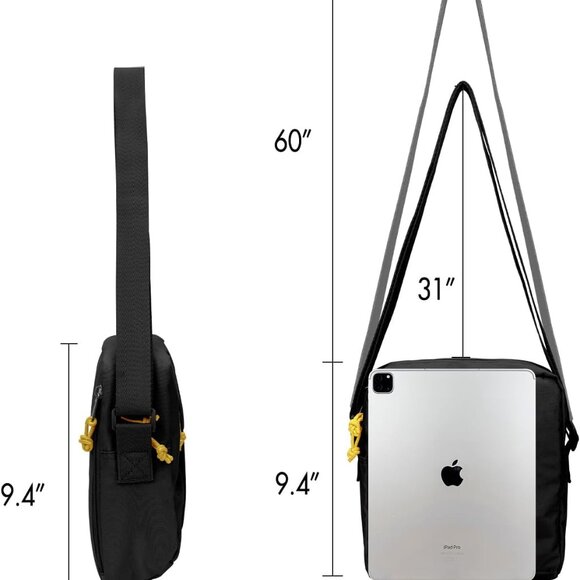 Organize with Elegance: 7.9" Waterproof Crossbody Bag with Adjustable Strap - Picture 6 of 6